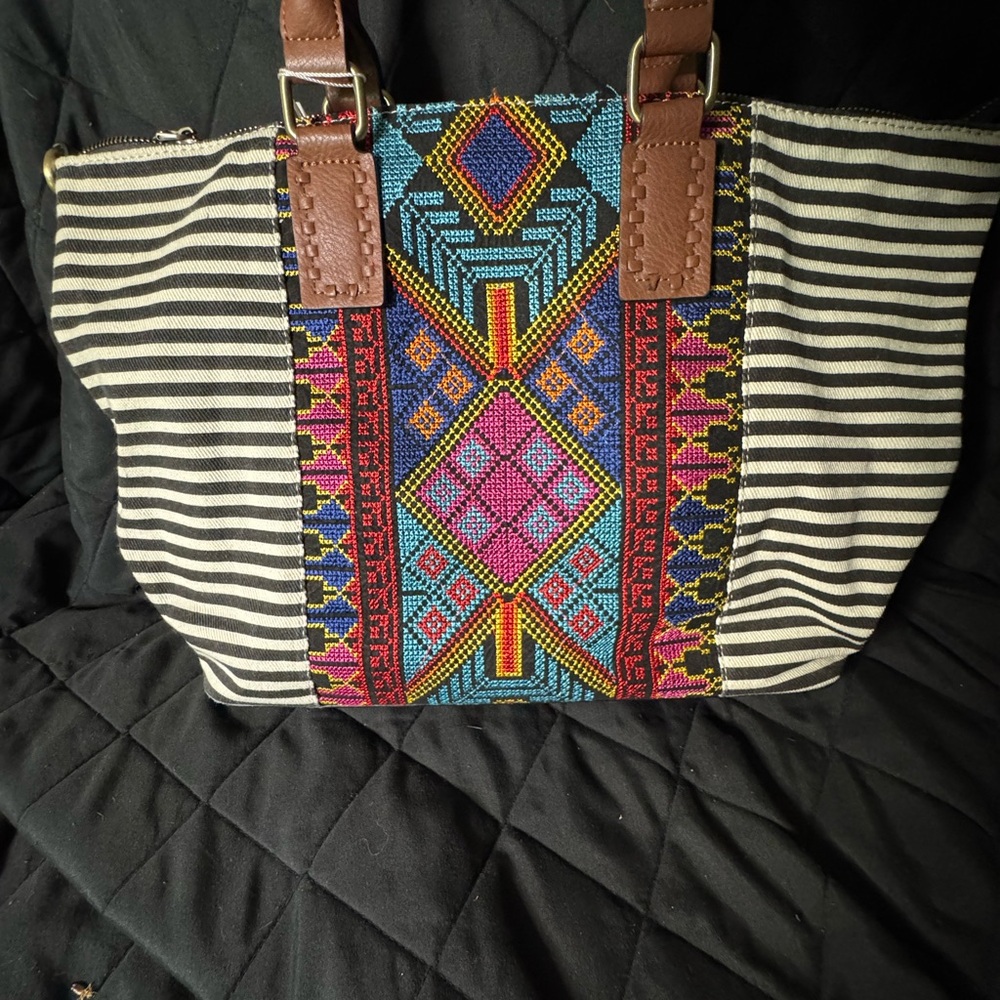 Multicolor Striped Women's Bag
